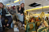 Pojavili se snimci i fotografije iz aviona u kom se odigrala drama! Sve se raspalo, putnici u panici (VIDEO/FOTO)