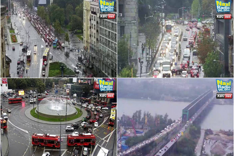 Kiša napravila kolaps: Saobraćaj stao na beogradskim ulicama