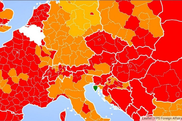 Belgija objavila kovid kartu sveta: Jedna zemlja u regionu je najbezbednija