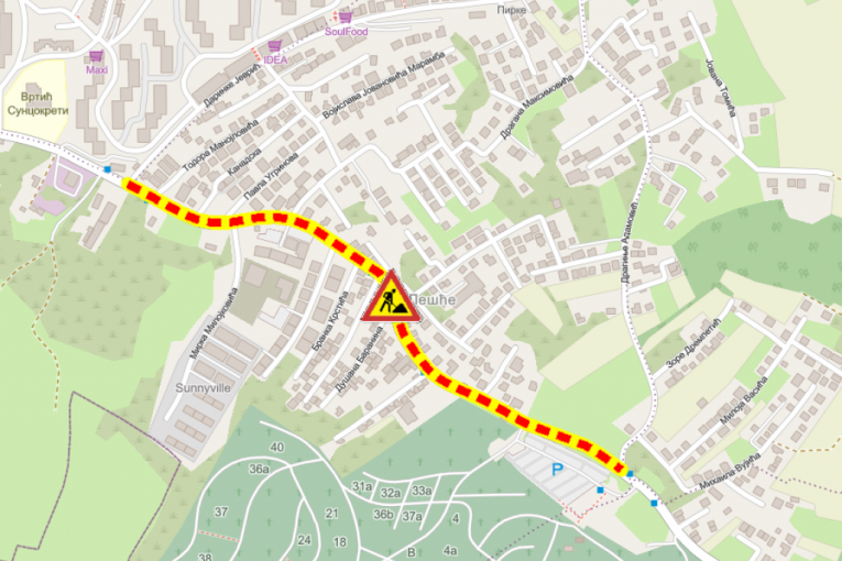 Promenjena trasa gradskog prevoza zbog radova u ulici Slanački put