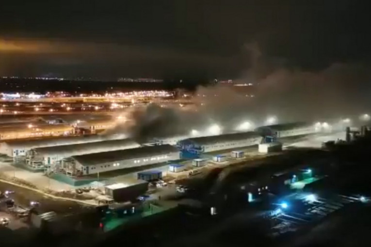 Panika u Moskvi: Gori kovid bolnica, čula se eksplozija pre toga (VIDEO)