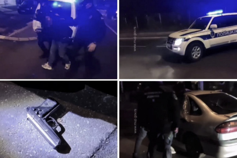 Ovako je uhapšen manijak koji je sinoć s pištoljem divljao po Beogradu (VIDEO)