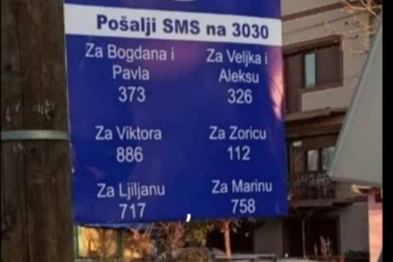 Mali gest pun humanosti: Parking tabla sa SMS porukama za lečenje dece (FOTO)