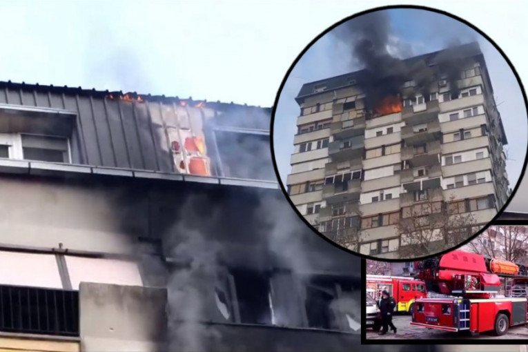 Umalo tragedija zbog novogodišnje prskalice: Devojka (25) spasena iz požara na 13. spratu(FOTO/VIDEO)