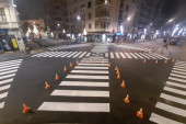 Završeno obeležavanje pešačkog kod Doma omladine: Beograd dobio prvu dijagonalnu raskrsnicu (FOTO)