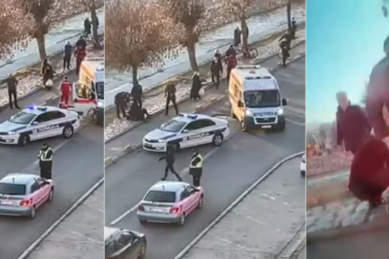 Prvi snimci sa mesta pucnjave u Novom Pazaru: Slučajnu prolaznicu pogodila tri metka, bore joj se za život! (VIDEO)