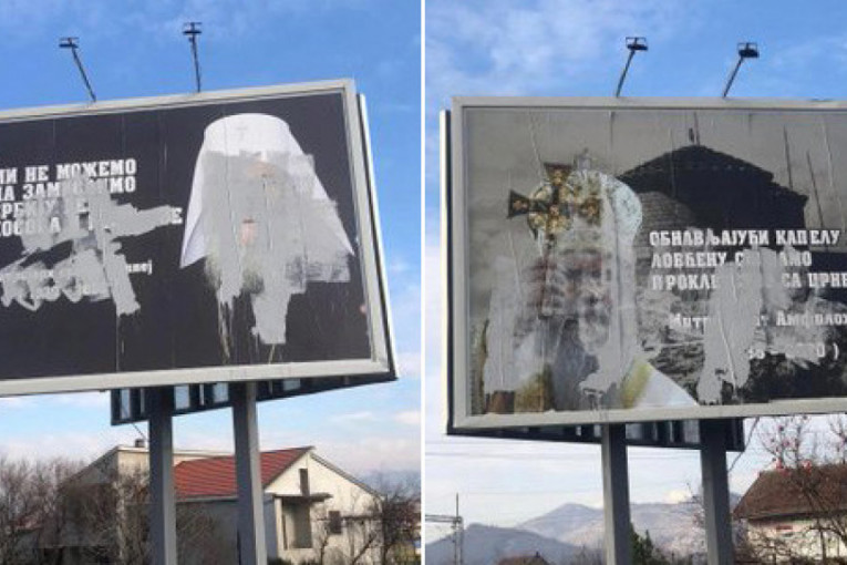"Dobrodošli u vašu Zetu": Obnovljeni bilbordi sa likovima patrijarha Irineja i mitropolita Amfilohija (FOTO)