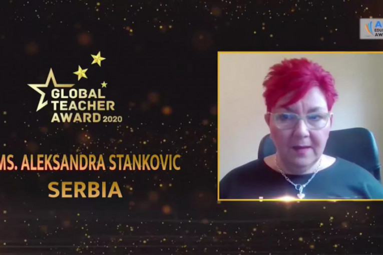 Naša i najbolja: Aleksandra Stanković, dobitnica svetske nagrade za najboljeg nastavnika