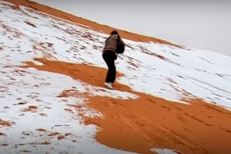 U Sahari pao sneg: Zabelela se pustinja, naučnici tvrde da ćemo ovakve prizore sve češće viđati (FOTO+VIDEO)