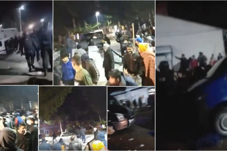 Žestoki sukobi migranata i policije u kampu Blažuj: Prevrnuti automobili, povređeni policajci (VIDEO)