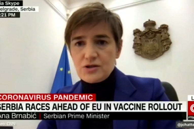 Premijerka Brnabić gostovala na CNN: "Ovo nije geopolitičko pitanje, više je razloga za uspeh pri vakcinaciji"