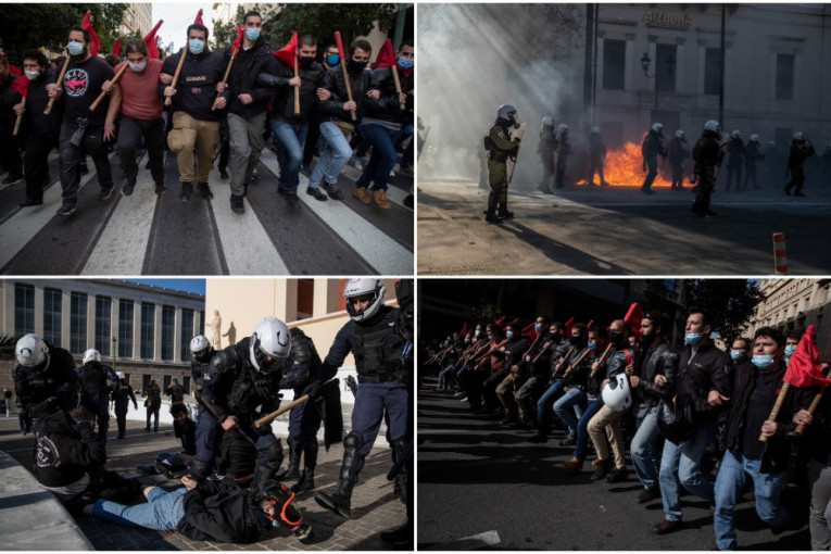 Molotovljevi kokteli, suzavci, hapšenja: Atina u centru svetske pažnje zbog protesta studenata (FOTO+VIDEO)
