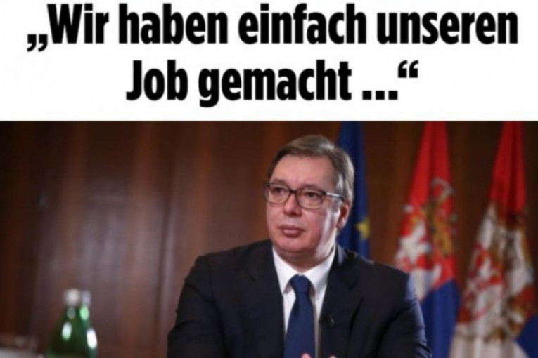 Predsednik Vučić za nemačke medije: "Ponovo će pritisak oko KiM biti samo na Srbiju"