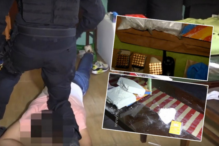 Filmski snimak hapšenja Beograđana: Krili 5 kg kokaina, 400 gr heroina, 24.000 evra, pištolj...