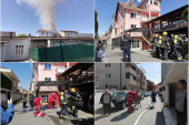 Zapalila se kuća u Zemunu: Jedna žena evakuisana, vatrogasci lokalizovali požar (FOTO+VIDEO)