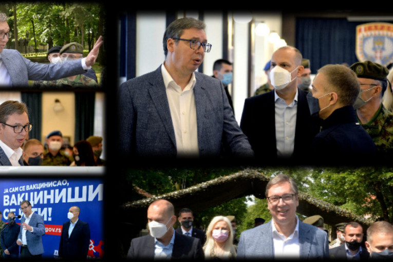 Predsednik Vučić u kasarni "Dedinje": Utrostručen broj vakcinisanih! Stigle lepe vesti i iz MMF-a, plate idu na 600 evra (FOTO)