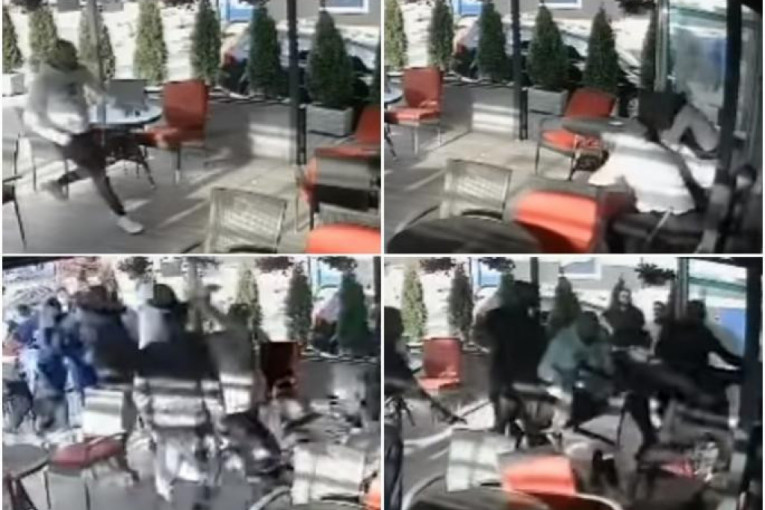 Brutalna tuča u Sijenici na sred kafića: Oborili ga na pod i udarali, niko nije mogao da spreči sukob (VIDEO)