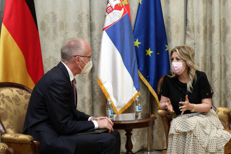 Jadranka Joksimović sa nemačkim ambasadorom o procesu evropskih integracija