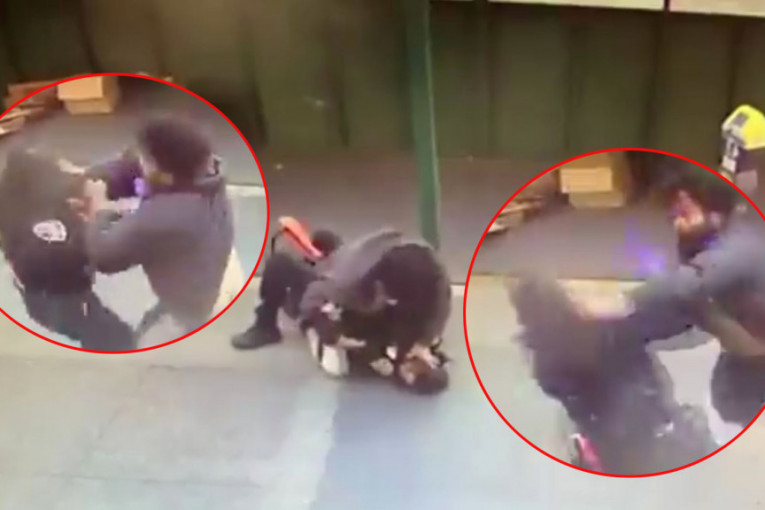 Beskućnik nasrnuo na policajku: Pokušala da ga privede, on je napao pesnicama (VIDEO)
