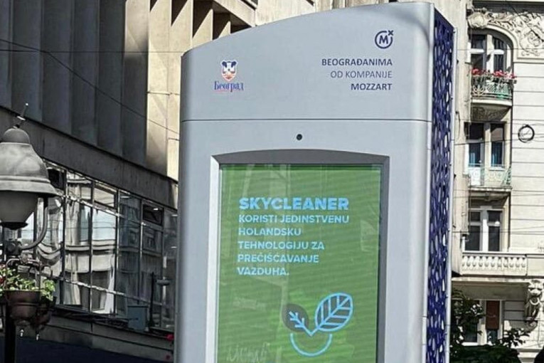 Beograd poput svetskih metropola: Postavljen "skajkliner", inovativni prečišćivač vazduha (FOTO)