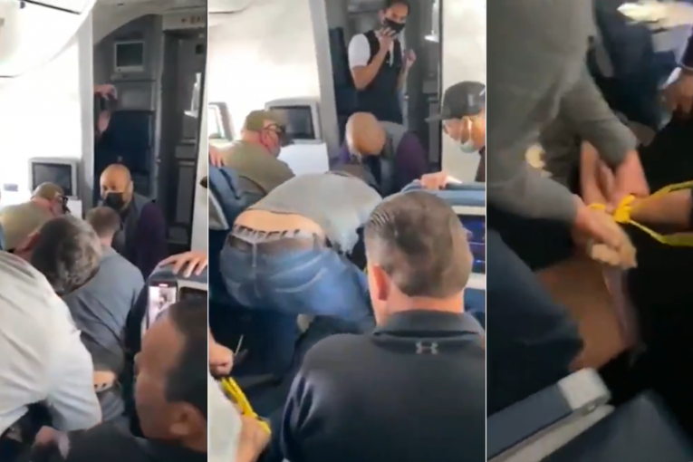 "Zaustavite ovaj avion": Pomahnitali putnik urlao i pokušavao da uđe u kokpit, putnici ga vezali (VIDEO)