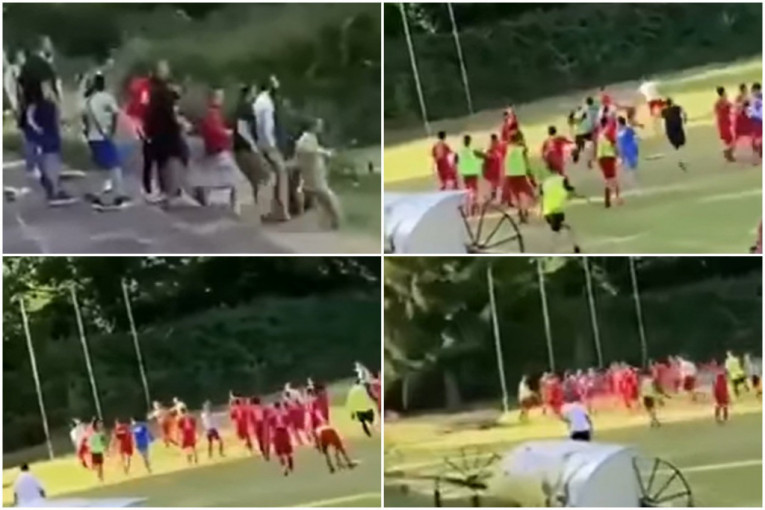Opšta tuča fudbalera! Meč bez ikakvog značaja, oni se biju na sred terena (VIDEO)