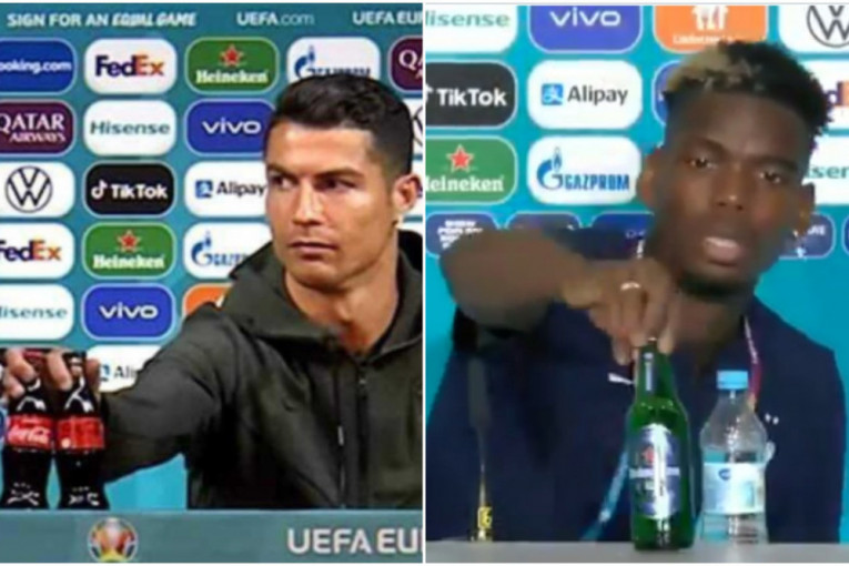 Pogba kao Ronaldo, i on udario po sponzorima UEFA! (VIDEO)