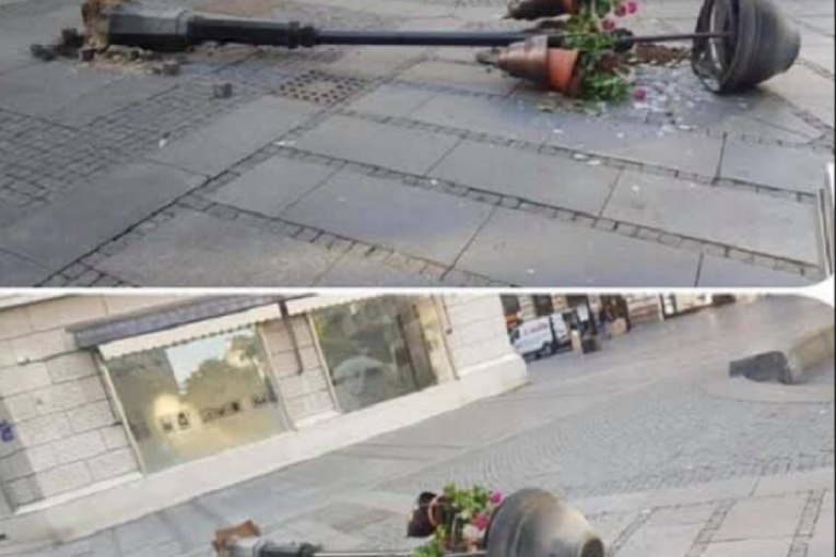 Kamion pekare ušao u pešačku zonu i oborio stub javne rasvete, Vesić: Neverovatno i bahato