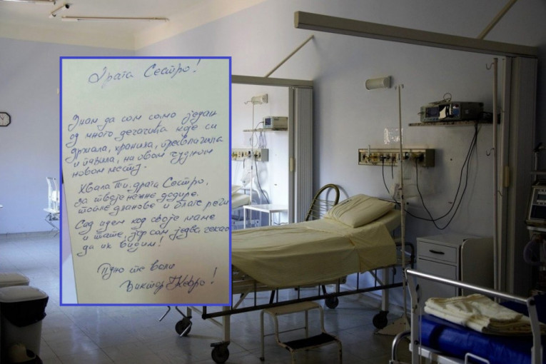 "Hvala ti Sestro, za tople dlanove i blage reči": Poruka iz bolnice u Požarevcu raspametila medicinare (FOTO)