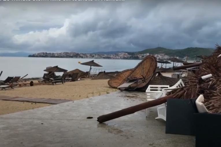 Tornado pogodio plažu na Halkidikiju: Ima povređenih (VIDEO)