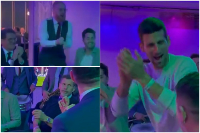 Novak slavi u opakom društvu, sve same legende, svi pevaju i vesele se (VIDEO)