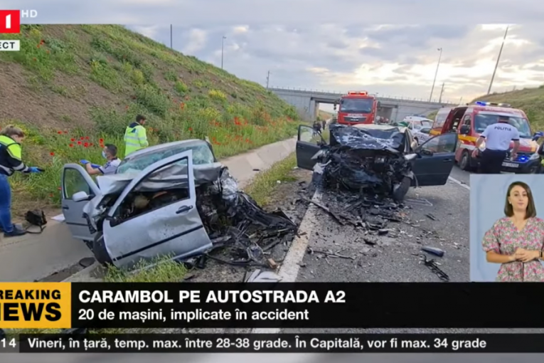 Strašan sudar u Rumuniji: Učestvovalo 55 automobila, povređeno 57 osoba, među kojima i deca (VIDEO)