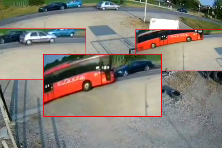 Izbegnuta strahovita nesreća u Čeneju: Vozač stao, drugi ga udario punom brzinom, a onda je naišao autobus(VIDEO)