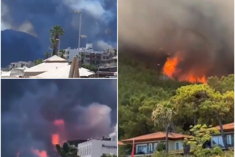 Drama u Marmarisu: Zbog požara se evakuišu turisti iz hotela (VIDEO)