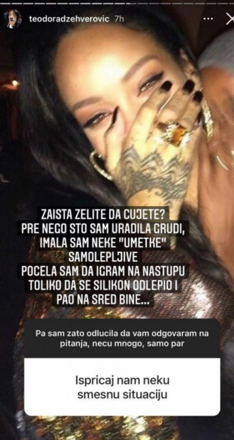 "Silikon se odlepio, pao je nasred bine..." Peh kojem se pevačica nimalo nije nadala!