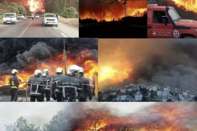 U požarima u Alžiru poginule 42 osobe, stradalo 25 vojnika (FOTO/VIDEO)