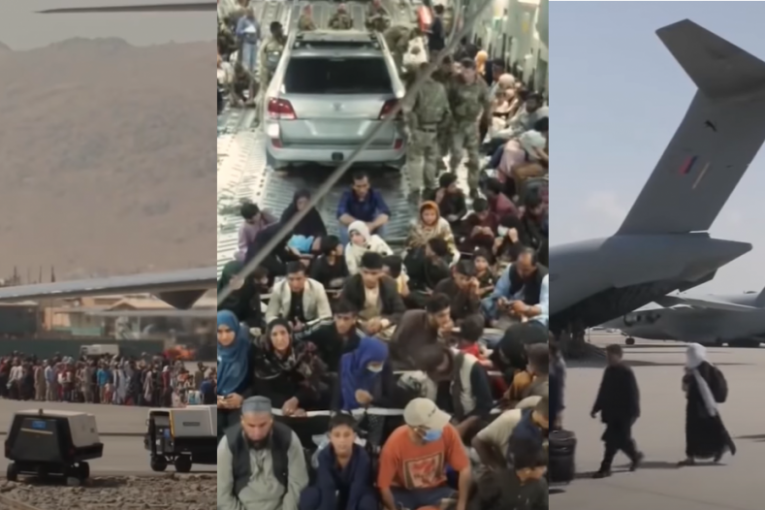 Neverovatan prizor: Dok očajni Avganistanci mole da ih odvedu iz zemlje, u avion ukrcan i automobil (VIDEO)