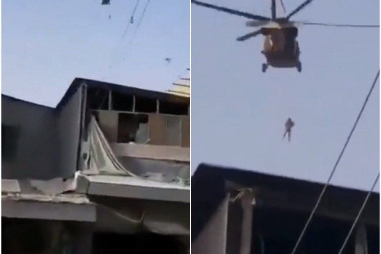 Talibani lete američkim helikopterom, a iz njega visi obešeni čovek? (VIDEO)