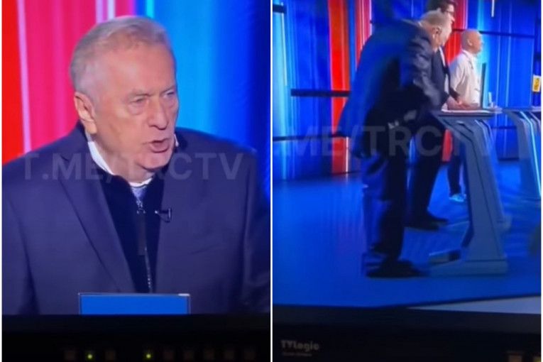 Žirinovski umalo da ostane bez pantalona: Ruski političar imao peh pred kamerama (VIDEO)