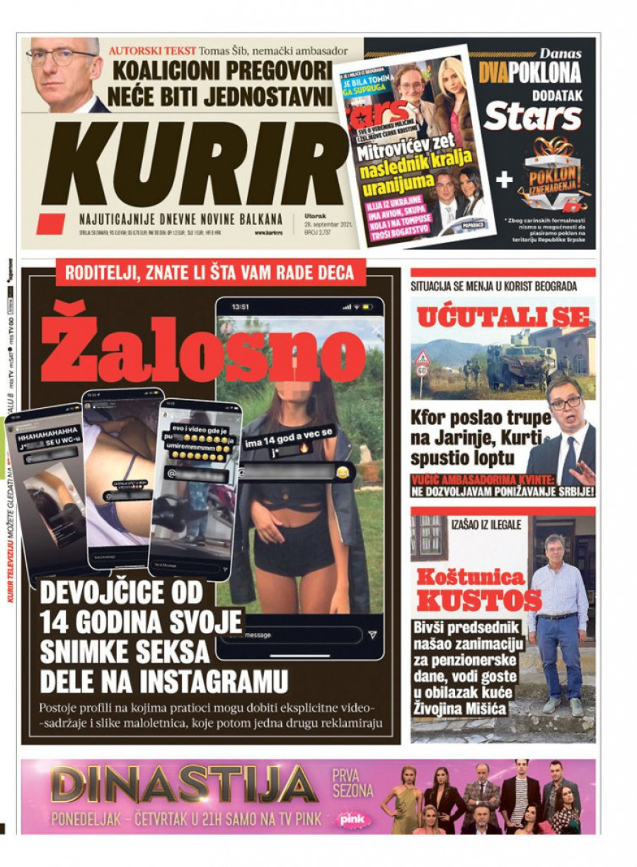 Prelistavanje štampe za utorak, 28. septembar 2021. godine