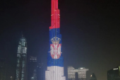 U čast predsednika Vučića: Burdž Kalifa sija u bojama zastave Srbije
