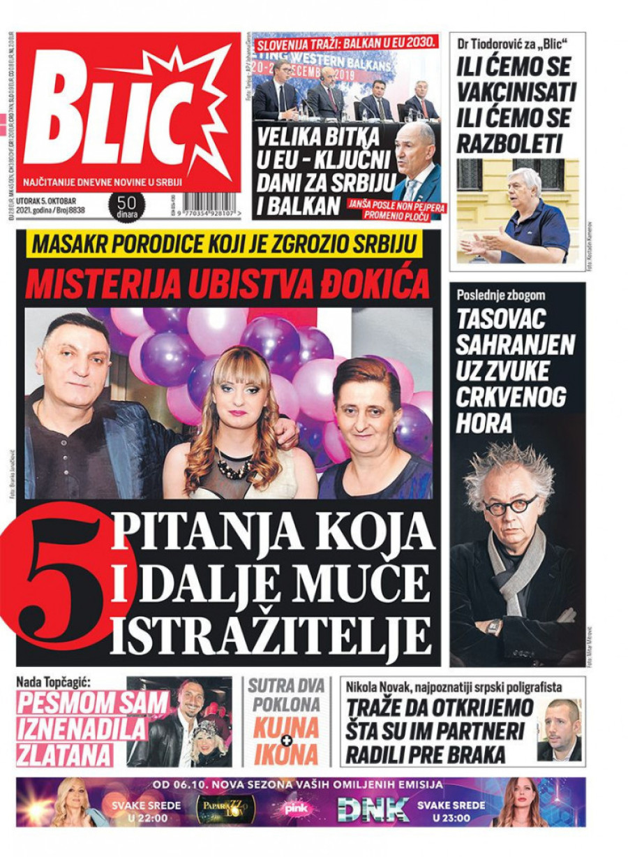 Prelistavanje štampe za utorak 5. oktobar 2021. godine