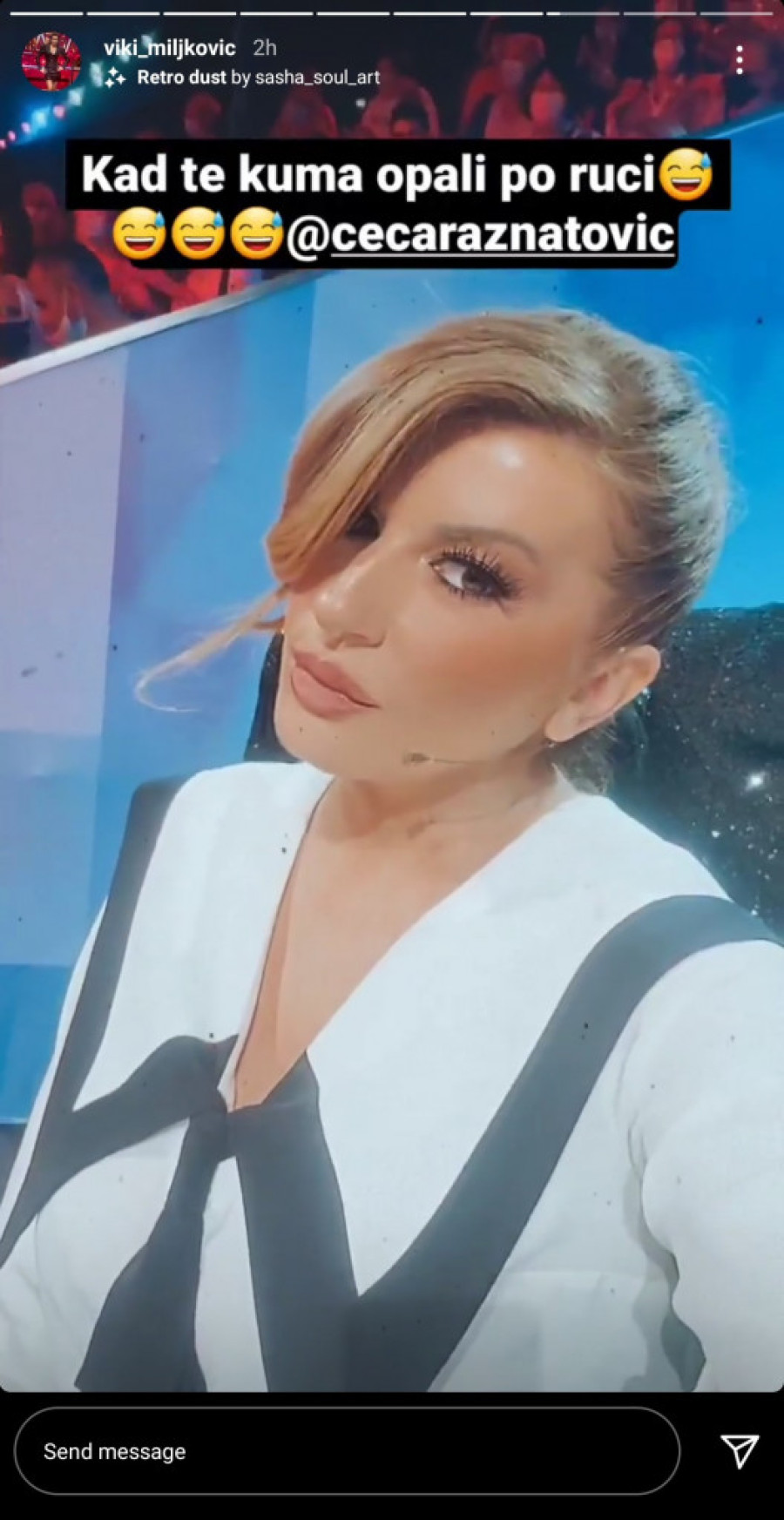 Kuma udarila na kumu! Viki i Ceca napravile šou na snimanju „Zvezda Granda" (FOTO)