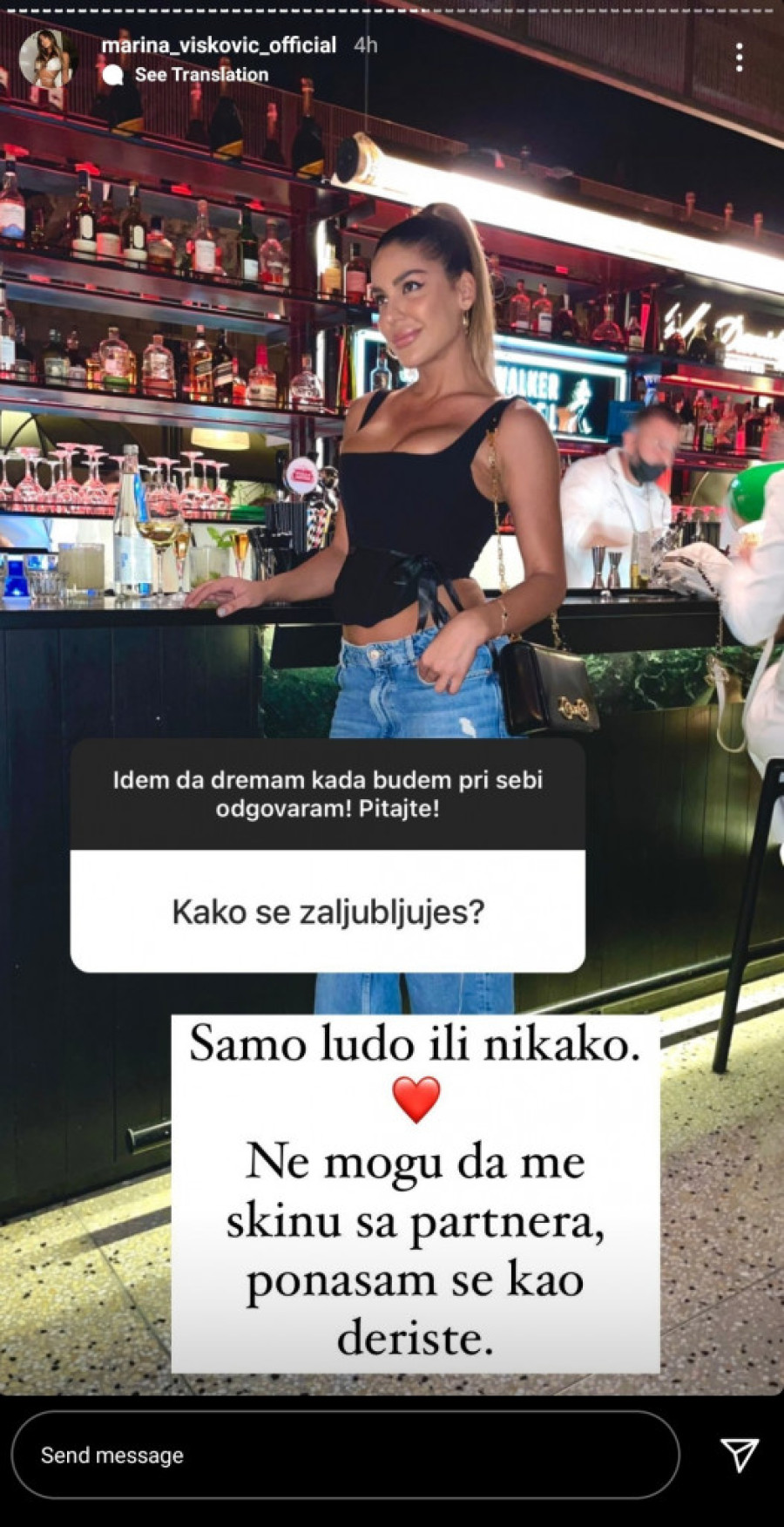 Marina Visković Instagram printscreen