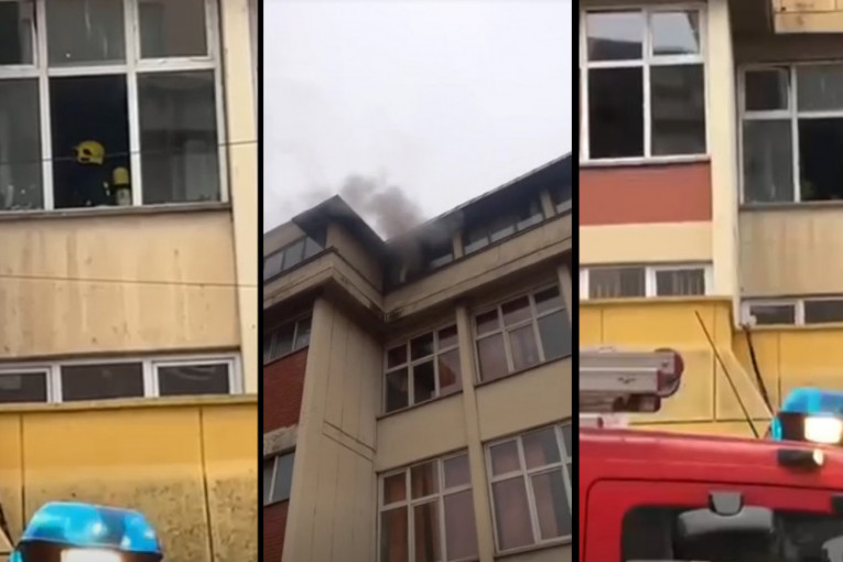 Požar u Tehničkoj školi u Novom Pazaru: Đaci evakuisani, jedan učenik prevezen u bolnicu (FOTO/VIDEO)