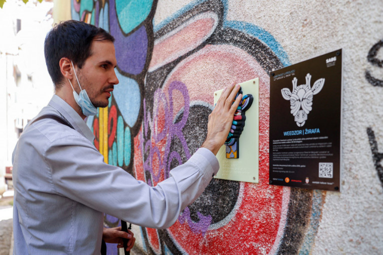 Putem dodira do upoznavanja sa uličnom umetnošću: Na Vračaru postavljeni prvi 3D murali za slepe i slabovide osobe (FOTO)