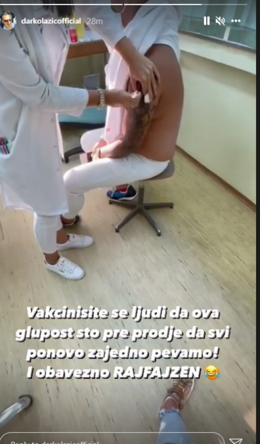 Darko Lazić se vakcinisao odmah po dolasku iz Egipta (FOTO)