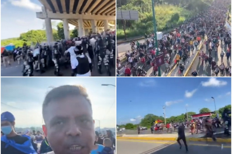 Karavan migranata probio blokade meksičke policije i ide ka SAD: Imaju čak i svog lidera! (VIDEO)