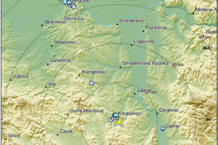 Novi zemljotres u Kragujevcu rano jutros!