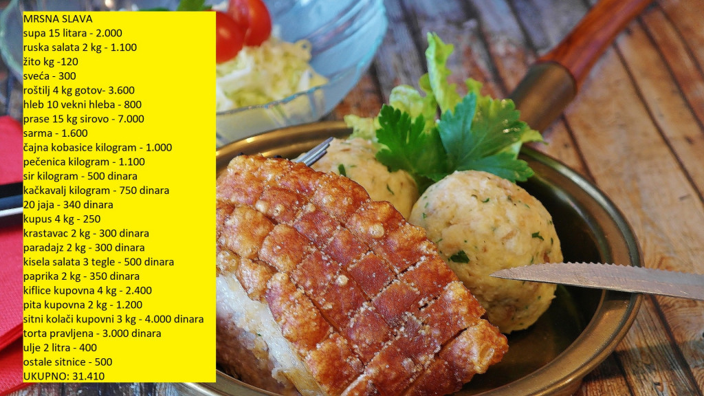 Izračunali smo koliko će da vas košta slava ove godine: Ako je posna, dodajte još 30 evra!